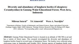 2015_Diversity and abundance of longhorn beetles (Coleoptera Cerambycidae) in Gunung Walat Educational Forest, West Java, Indonesia